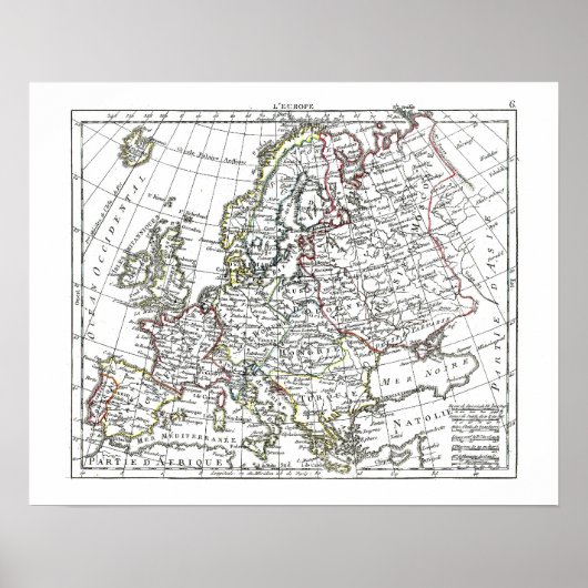 1806 Karte - L'Europe Poster (Vorne)
