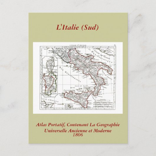 1806 Karte - L'Italie (Süd) (Vorderseite)