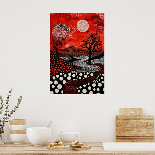 1809 Cosmic Surrealist Dreamscape Poster (Küche)