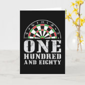 180 Darts Dart Dartboard Bullseye Arrow Funny Gift Karte (Gelbe Blume)