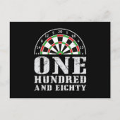 180 Darts Dart Dartboard Bullseye Arrow Funny Gift Postkarte (Vorderseite)