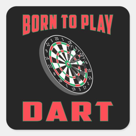 180 Darts Dart Dartboard Bullseye Arrow Funny Gift Quadratischer Aufkleber (Vorderseite)