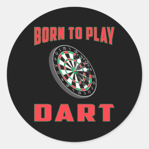 180 Darts Dart Dartboard Bullseye Arrow Funny Gift Runder Aufkleber