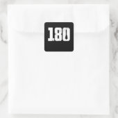 180 Darts Retro Dartist Dart Throwing Quadratischer Aufkleber (Tasche)