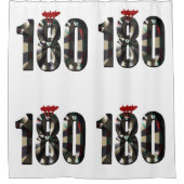 "180 in 3D: The Ultimate Darts Dimension" Duschvorhang (Vorderseite)