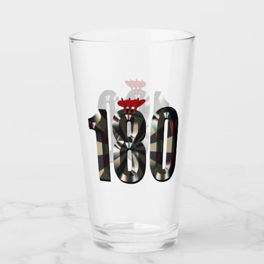 "180 in 3D: The Ultimate Darts Dimension" Glas (Vorderseite)