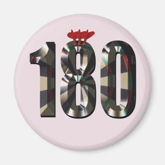 "180 in 3D: The Ultimate Darts Dimension" Magnet (Vorne)