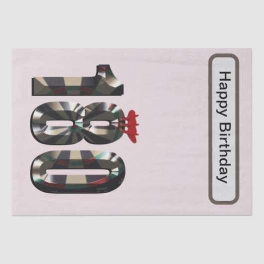 "180 in 3D: The Ultimate Darts Dimension" Seidenpapier (Vorderseite)