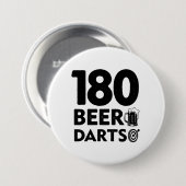 180 Tage Bier und Darts Button (Vorne & Hinten)
