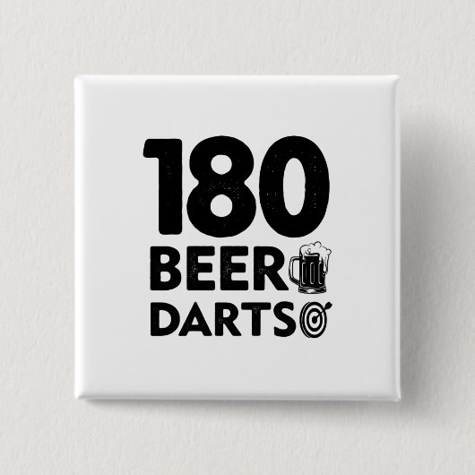 180 Tage Bier und Darts Button (Vorderseite)