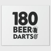 180 Tage Bier und Darts Geschenkpapier (Flach)