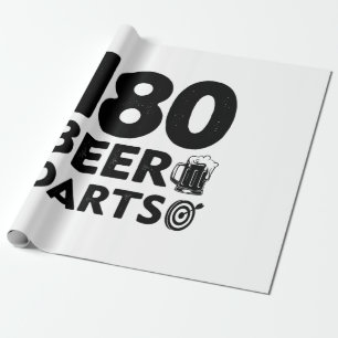 180 Tage Bier und Darts Geschenkpapier