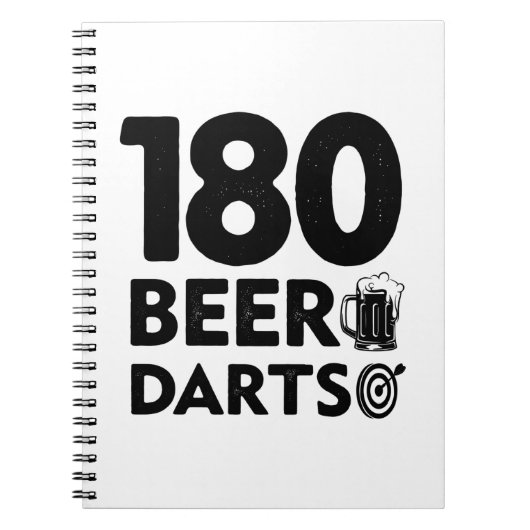 180 Tage Bier und Darts Notizblock (Vorderseite)