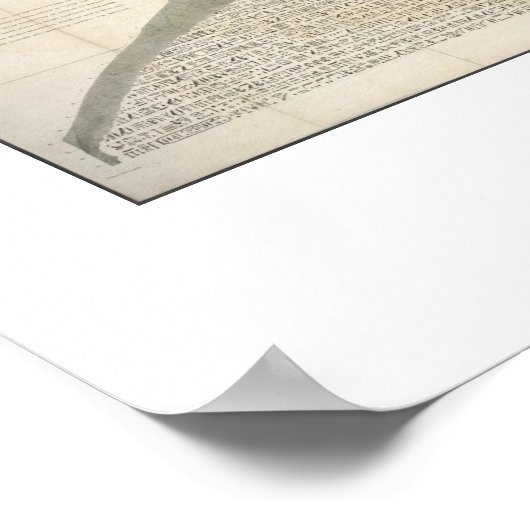 1810 Rosetta Stone Heiroglyphen Bild Poster (Ecke)