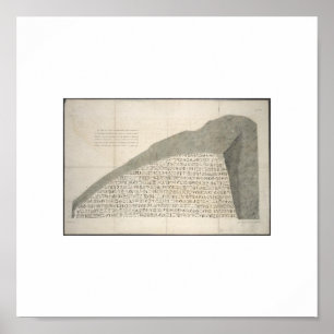 1810 Rosetta Stone Heiroglyphen Bild Poster