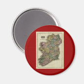 1813 Ireland Map von John Pinkerton Magnet (Vorderseite/Rückseite)