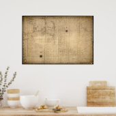 1813 Karte von Nantucket Shoals & George's Bank, M Poster (Küche)