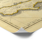 1814 Haiti Map von Mathew Carey Poster (Ecke)