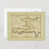 1814 Haiti Map von Mathew Carey Postkarte (Vorne/Hinten)