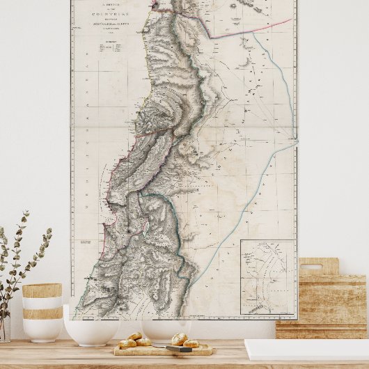 1814 Landkarte Poster (Küche)