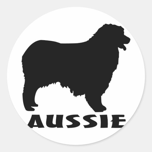 1815042007 Aussie (Tiere) Runder Aufkleber (Vorderseite)
