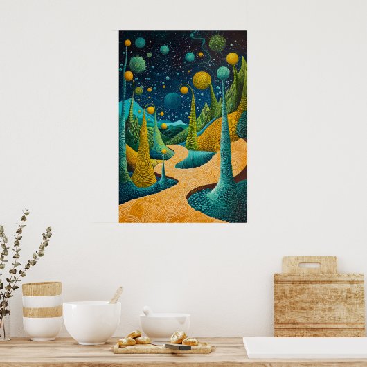 1815 Cosmic Surrealist Dreamscape Poster (Küche)