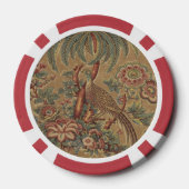 1815 Vintages Muster des Vogelbaums Pokerchips (Rückseite)