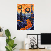 1816 Cosmic Surrealist Dreamscape Poster (Heimbüro)