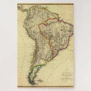 1817 Alte Karte Südamerikas Puzzle