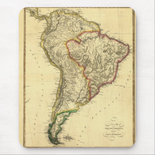 1817 Karte Südamerikas Mousepad