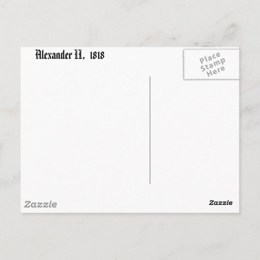 1818 Alexander Postkarte (Rückseite)