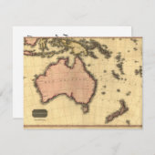 1818 Australasia Karte - Australien, Neuseeland (Vorne/Hinten)
