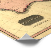 1818 Australasia Map - Australia, New Zealand Poster (Ecke)