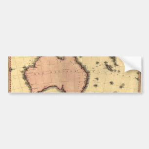 1818 Australasien-Karte - Australien, Neuseeland Autoaufkleber
