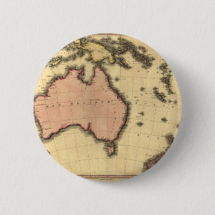1818 Australasien-Karte - Australien, Neuseeland Button
