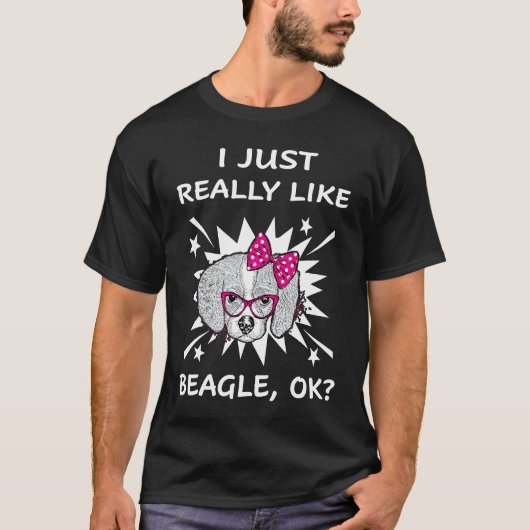 181 Ich mag Beagle wirklich sehr T-Shirt (Vorderseite)