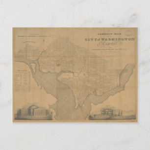 1820 Historische Washington DC Karte