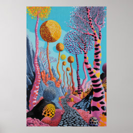 1822 Cosmic Surrealist Dreamscape Poster