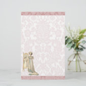 1822 Regency Era Court Dress Briefpapier (Stehend Vorderseite)