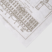 1823 British Museum Gardens Pläne London Decoupage Seidenpapier (Ausschnitt)