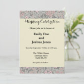 1823 Die antike Hochzeitsmännin-Mode Einladung (Stehend Vorderseite)