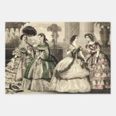 1823 Die antike Hochzeitsmännin-Mode Geschenkpapier Set (Vorderseite 3)