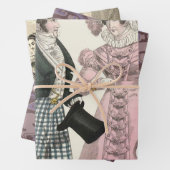 1823 Die antike Hochzeitsmännin-Mode Geschenkpapier Set (Beispiel)