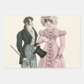 1823 Die antike Hochzeitsmännin-Mode Geschenkpapier Set (Vorderseite)