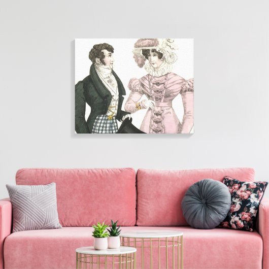 1823 Die antike Hochzeitsmännin-Mode Leinwanddruck (Insitu (Wohnzimmer))