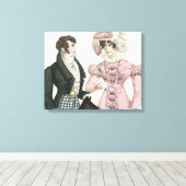 1823 Die antike Hochzeitsmännin-Mode Leinwanddruck (Insitu (Holzboden))