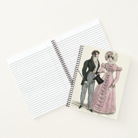 1823 Die antike Hochzeitsmännin-Mode Notizblock (Innenseite)