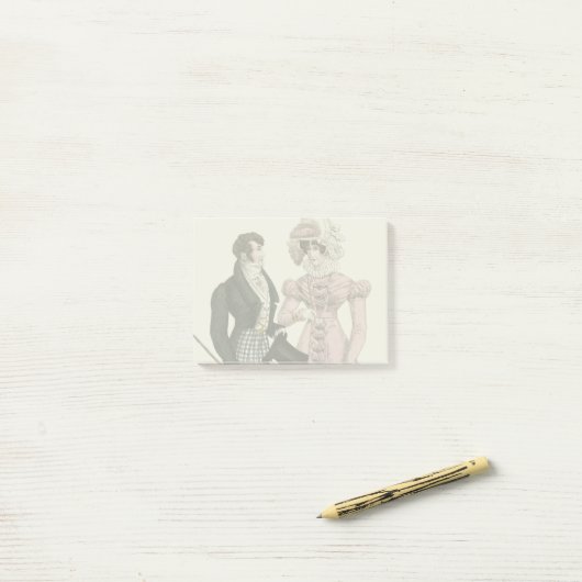 1823 Die antike Hochzeitsmännin-Mode Post-it Klebezettel (Auf Schreibtisch)