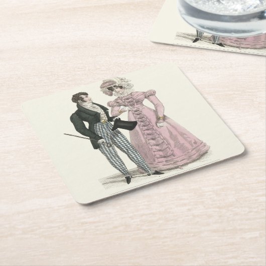 1823 Die antike Hochzeitsmännin-Mode Rechteckiger Pappuntersetzer (angewinkelt)