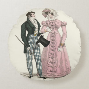 1823 Die antike Hochzeitsmännin-Mode Rundes Kissen